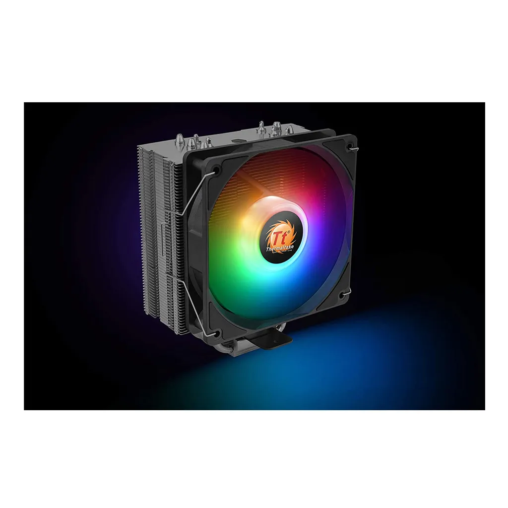 Thermaltake UX210 ARGB Lighting - Raffreddatore ad aria per processore - (per: LGA1156, LGA1366, LGA1155, LGA2011, LGA1150, LGA2011-3, LGA1151, LGA2066, LGA1200) - Presa in rame con alette di raffreddamento in alluminio - 120 mm - 15