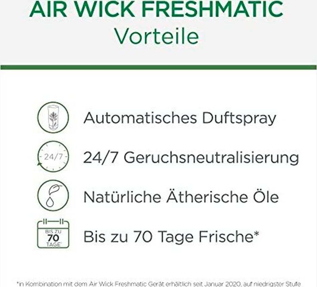 Air Wick Freshmatic Max Starter-Set Baumwolle & Weißer Flieder 250ml