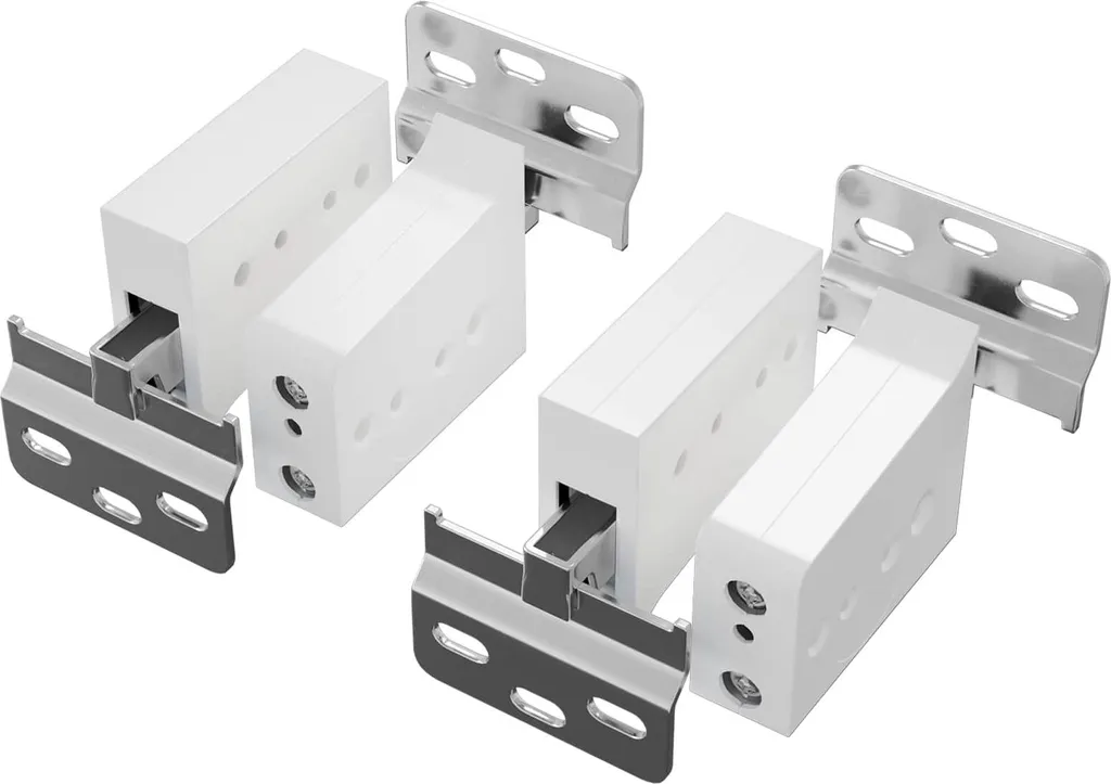 Staffe vidaXL Bianche 70x48x19mm per Mobili Sospesi Minimalisti