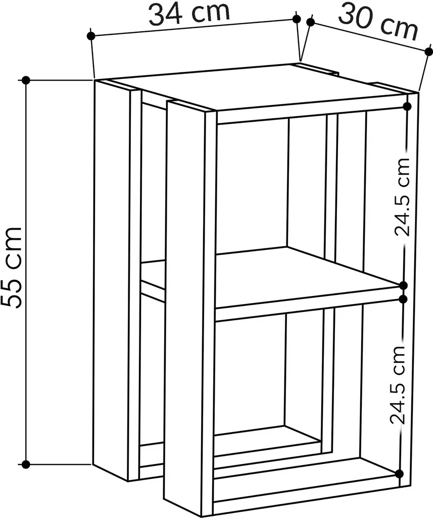 Table de nuit blanche Lonie HMS : la solution pour petits espaces