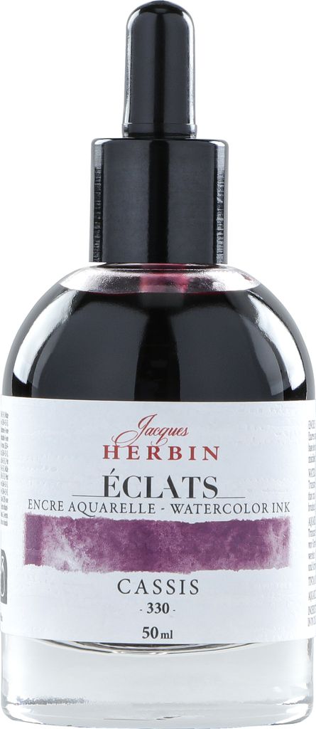 Jacques Herbin 4x Aquarelltine Éclats, Flakon 50ml - Cassis 16330T