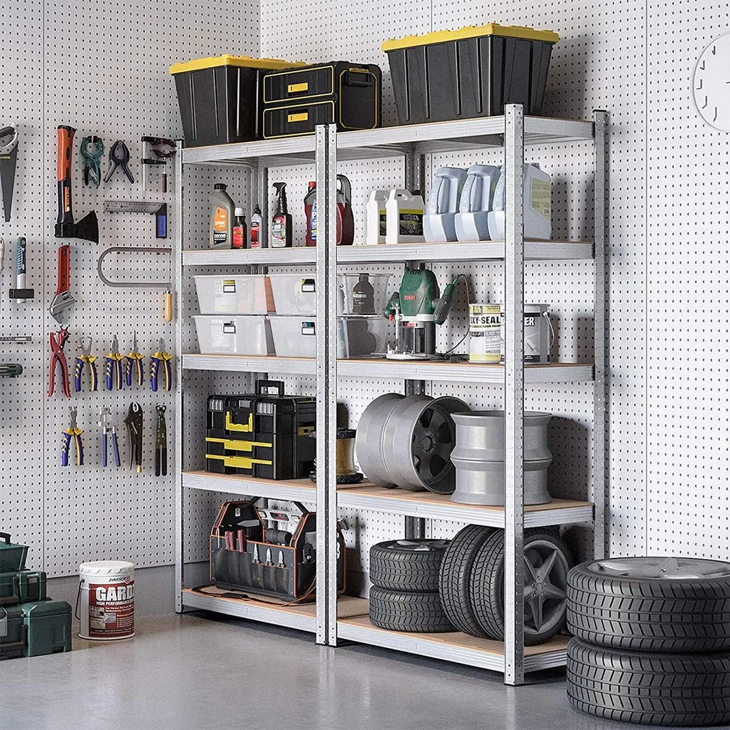 Étagère de garage métallique lot de 2 modules de rangement modulables - 2