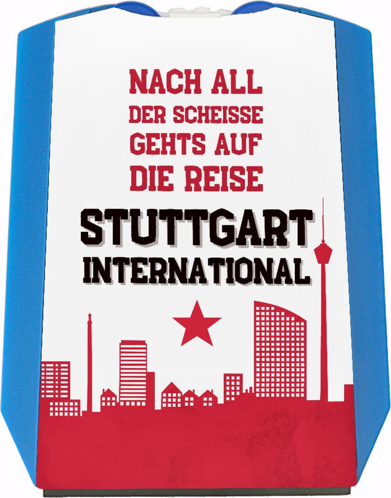 Stuttgart Europapokal Parkscheibe mit Spruch Stuttgart International