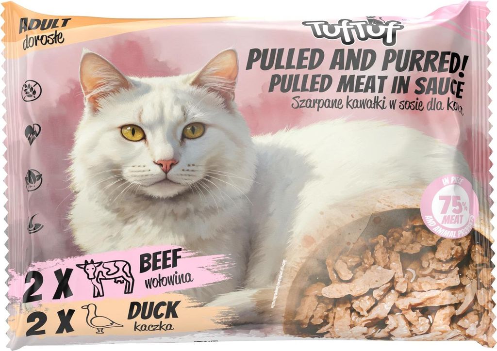 Katzenfutter - 2x Rindfleisch 2x Ente - 400g - Nassfutter - Produktbild 