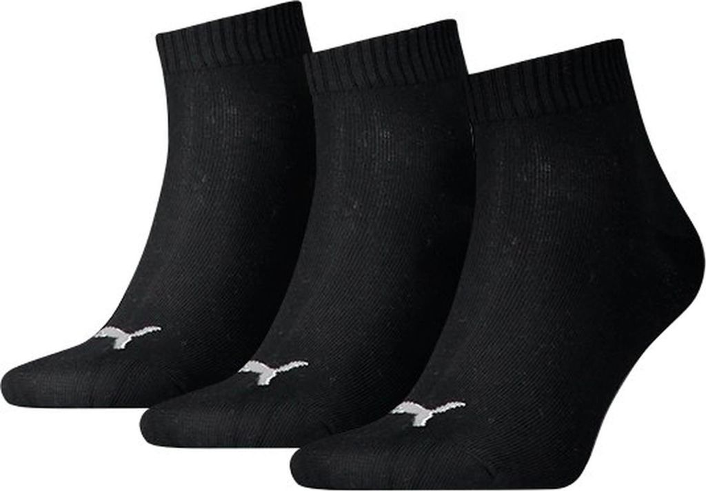 Puma QUARTER PLAIN (3 PAIRES) NOIR 35-38 Image du produit 