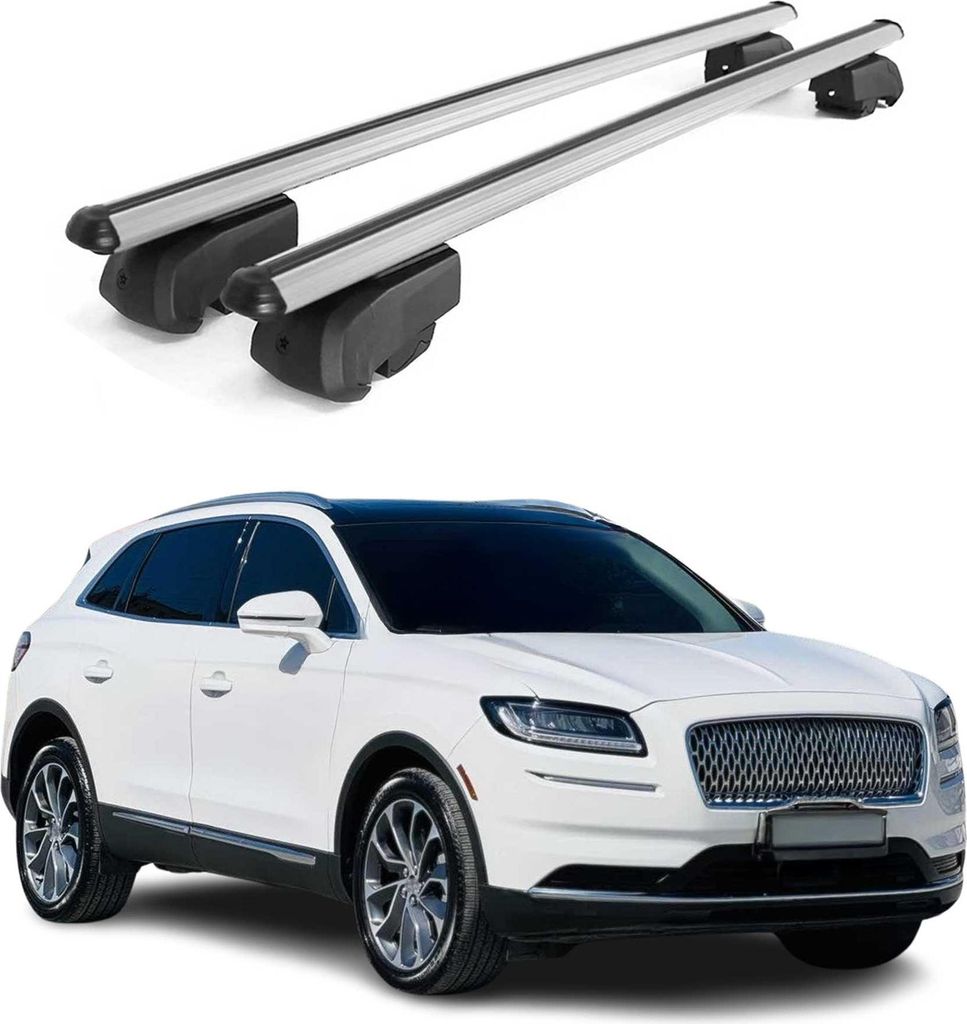 Dachträger Gepäckträger ABE für Lincoln Nautilus 2019-2023 Aluminium Silber