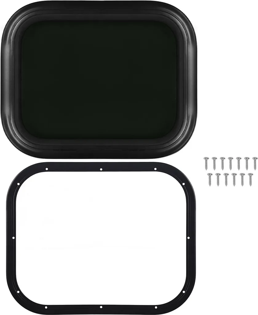 Fenêtre de camping-car en alu noir 500x400 mm pour paroi 33-38 mm