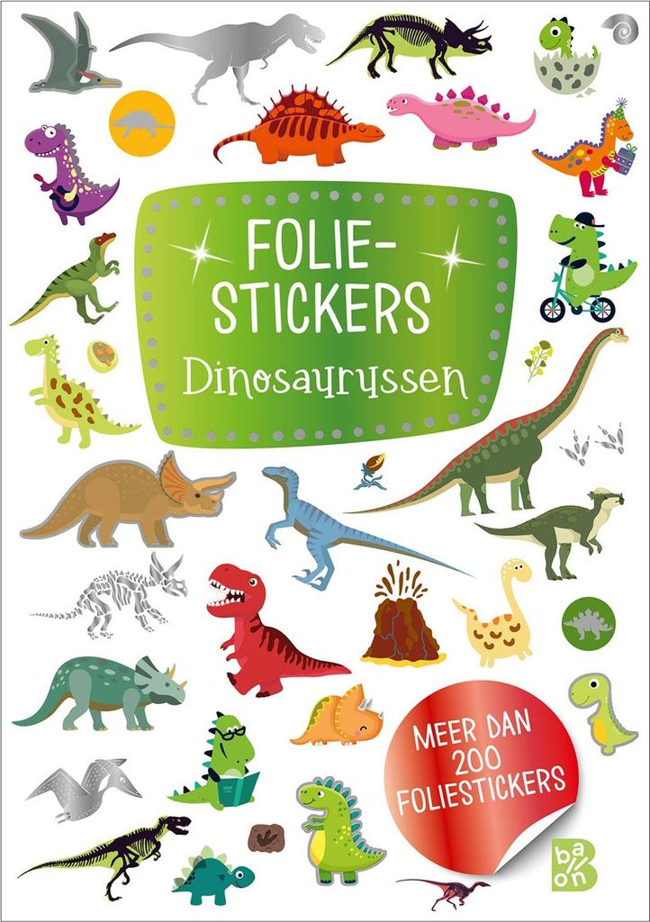 Standard-Glitzerfolienaufkleber des Verlags – Dinosaurier