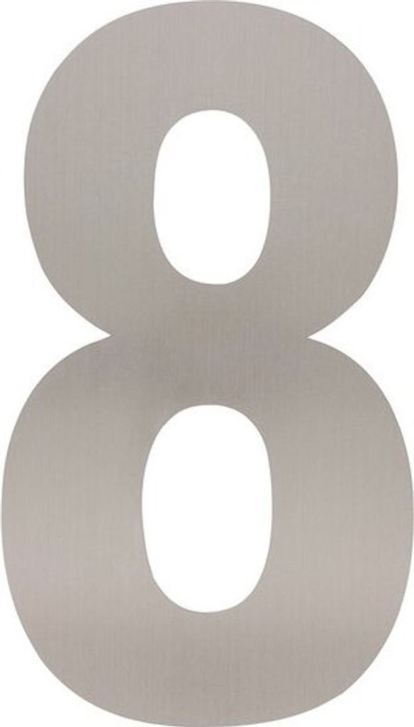 Hausnummer 8XL 300x2mm Edelstahl gebürstet