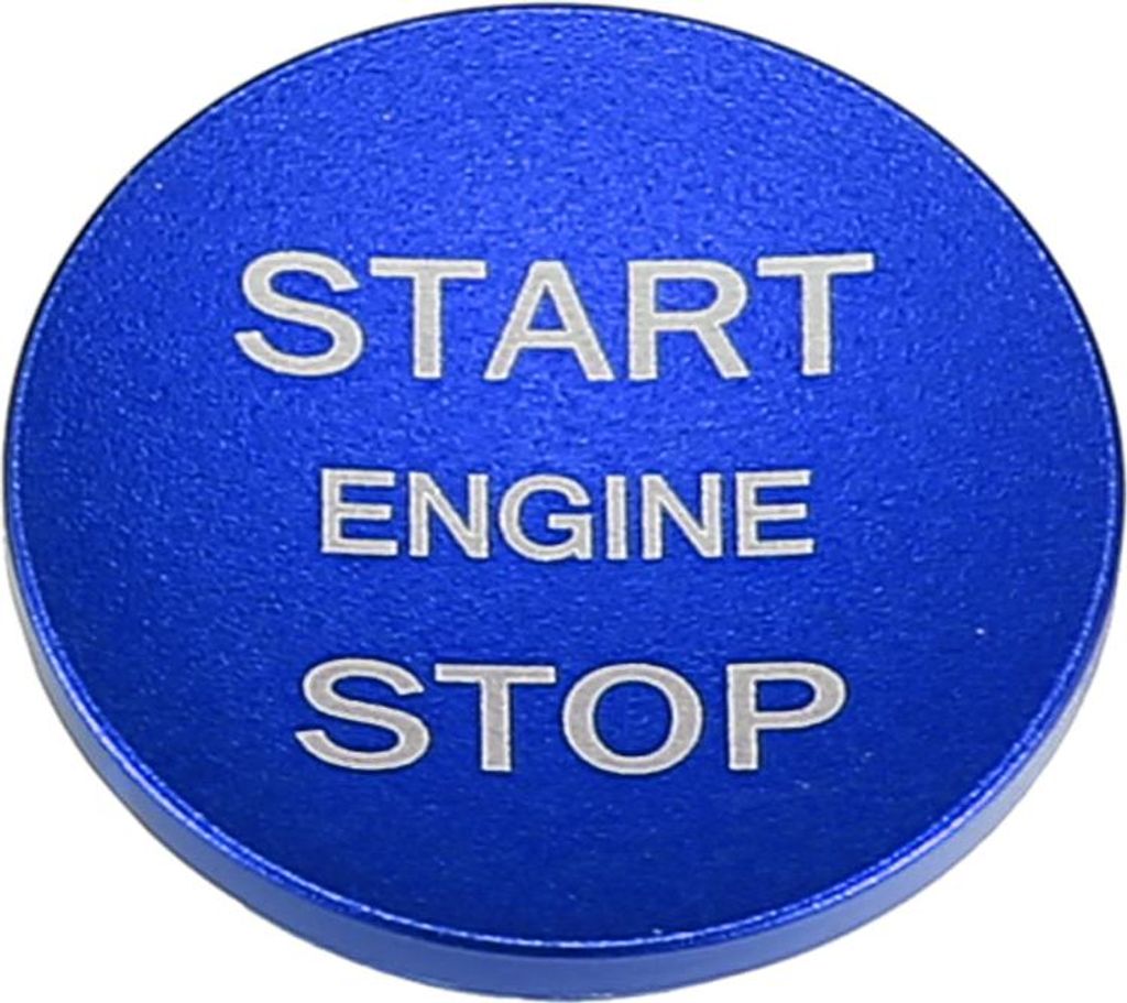 Fahrzeug Motor Start Stopp Knopf Abdeckung Aufkleber Kit Blau Ersatz