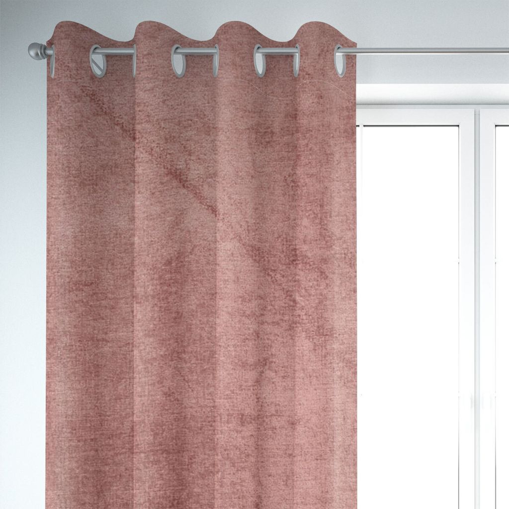SCHÖNER LEBEN. Vorhang Thermovorhang Soft Teddy Deluxe altrosa 245cm Aufhängung Ösen