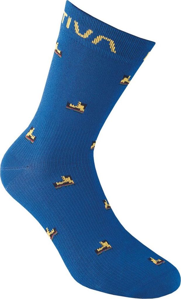 Outdoor Fun Socks, Climbing Footwear, S, Electric Blue/Yellow (Blue) - La Sportiva