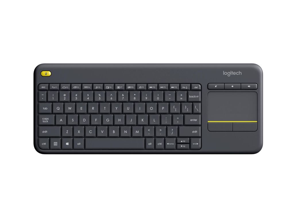Logitech K400 Plus, Mini, Kabellos, RF Wireless, QWERTY, Produktbild 