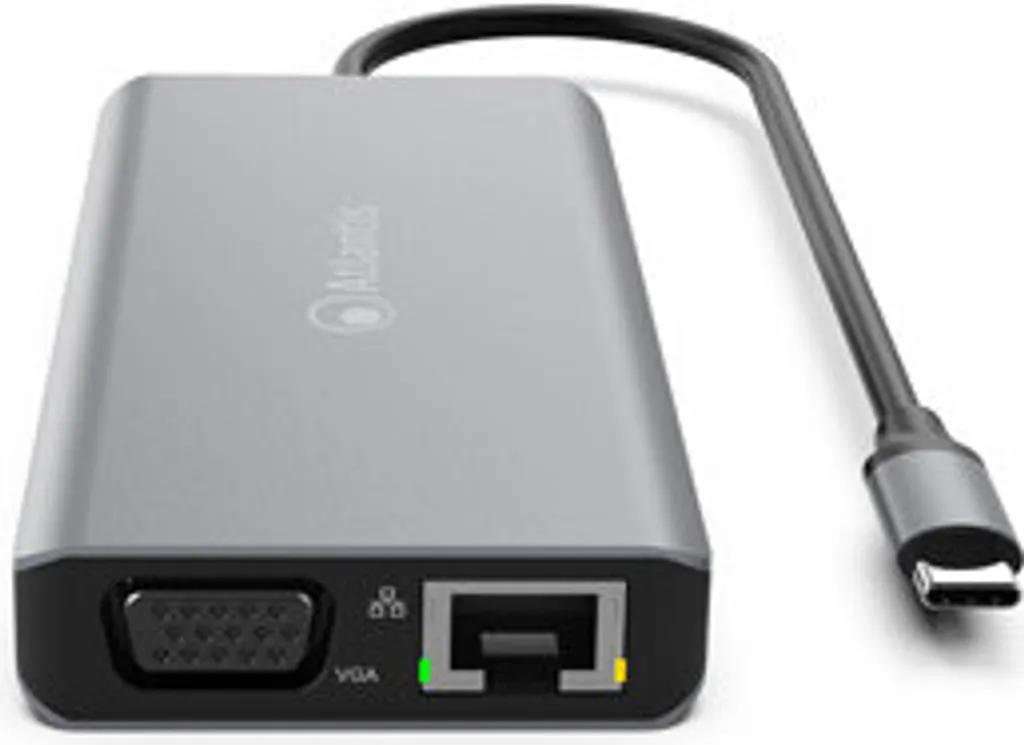 Réplicateur de ports USB-C Atlantis Land Gris pour Ordinateur Portable