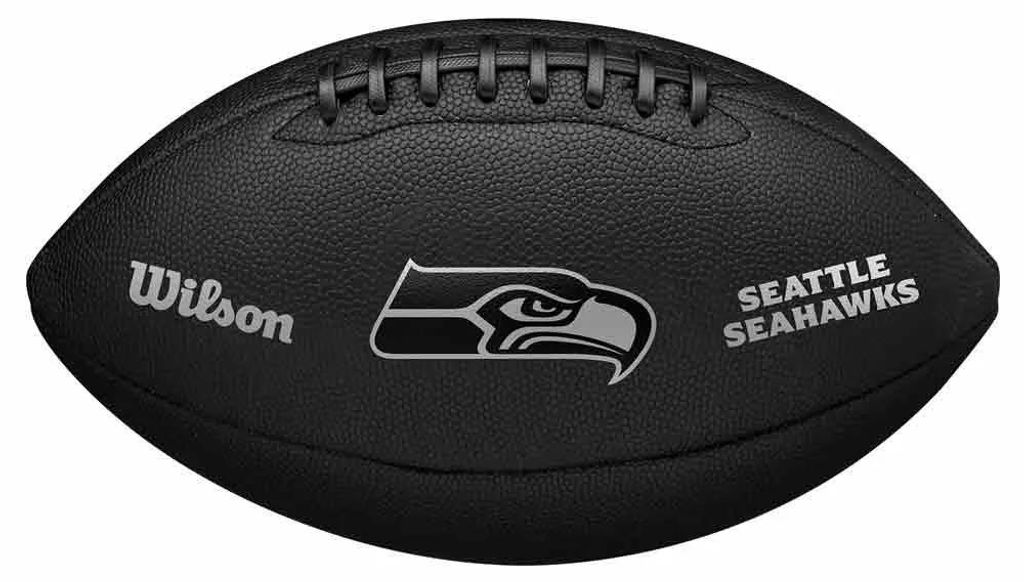 Wilson Nfl Team Metallic Premiere Seattle Seahawks American-football-ball Schwarz Schwarz One Size