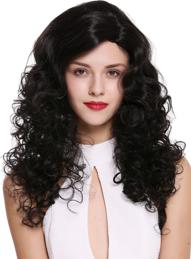 WIG ME UP Perücke Lang Volumen Seitenscheitel Schwarz Produktbild 