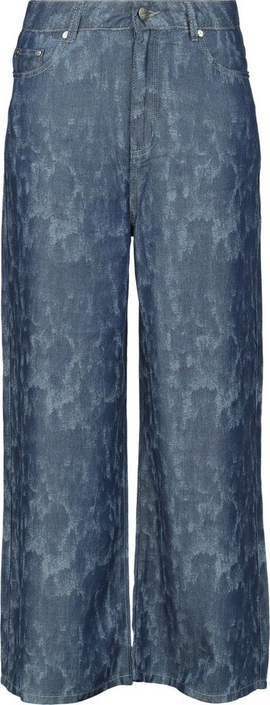 RED by EMP Damen blaue "Wide Leg" Stoffhose in leichtem Stoff in Denim Optik W27L32
