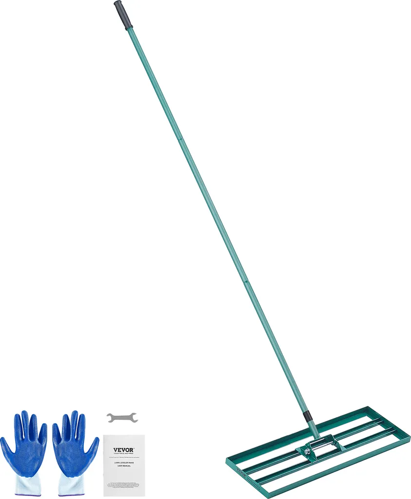 Éliminez les Bosses de Pelouse avec le Râteau Niveleur VEVOR 760x254mm