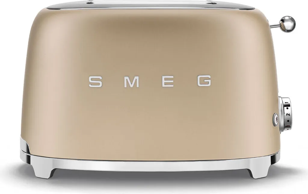 Grille-pain SMEG TSF01CHMEU 2 fentes doré mat finition champagne 950W