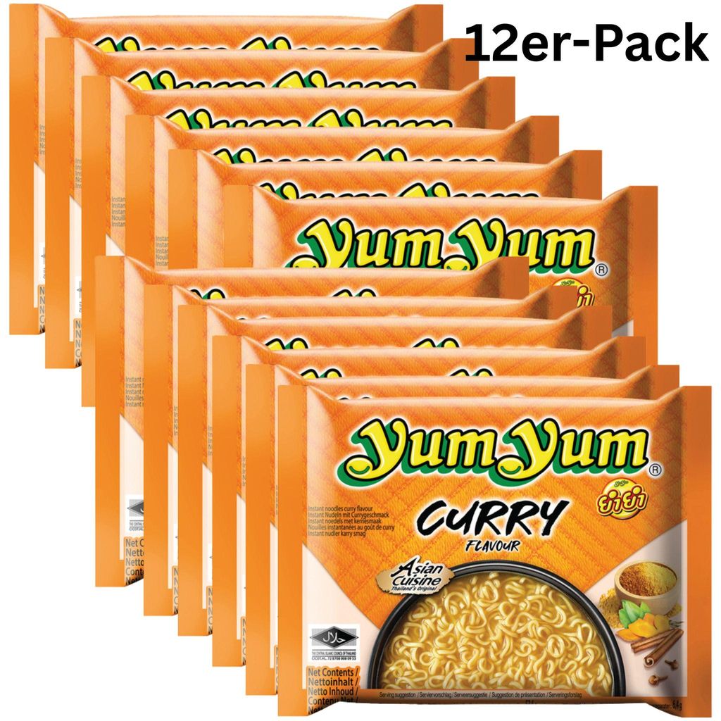 12er-Pack Yum Yum Instantnudeln Curry 60g Produktbild 