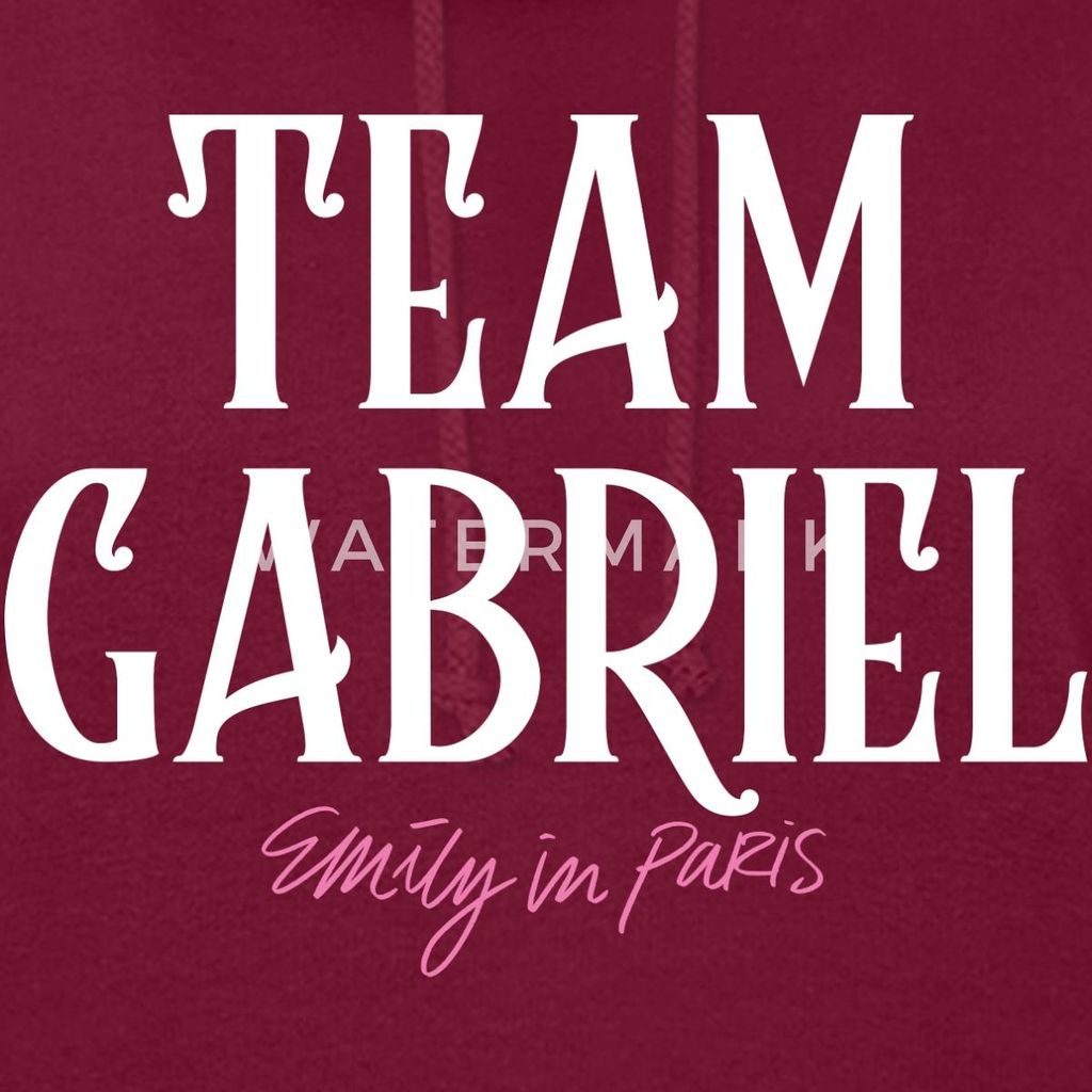 Spreadshirt Emily In Paris Team Gabriel Damen Hoodie, XL, Bordeaux