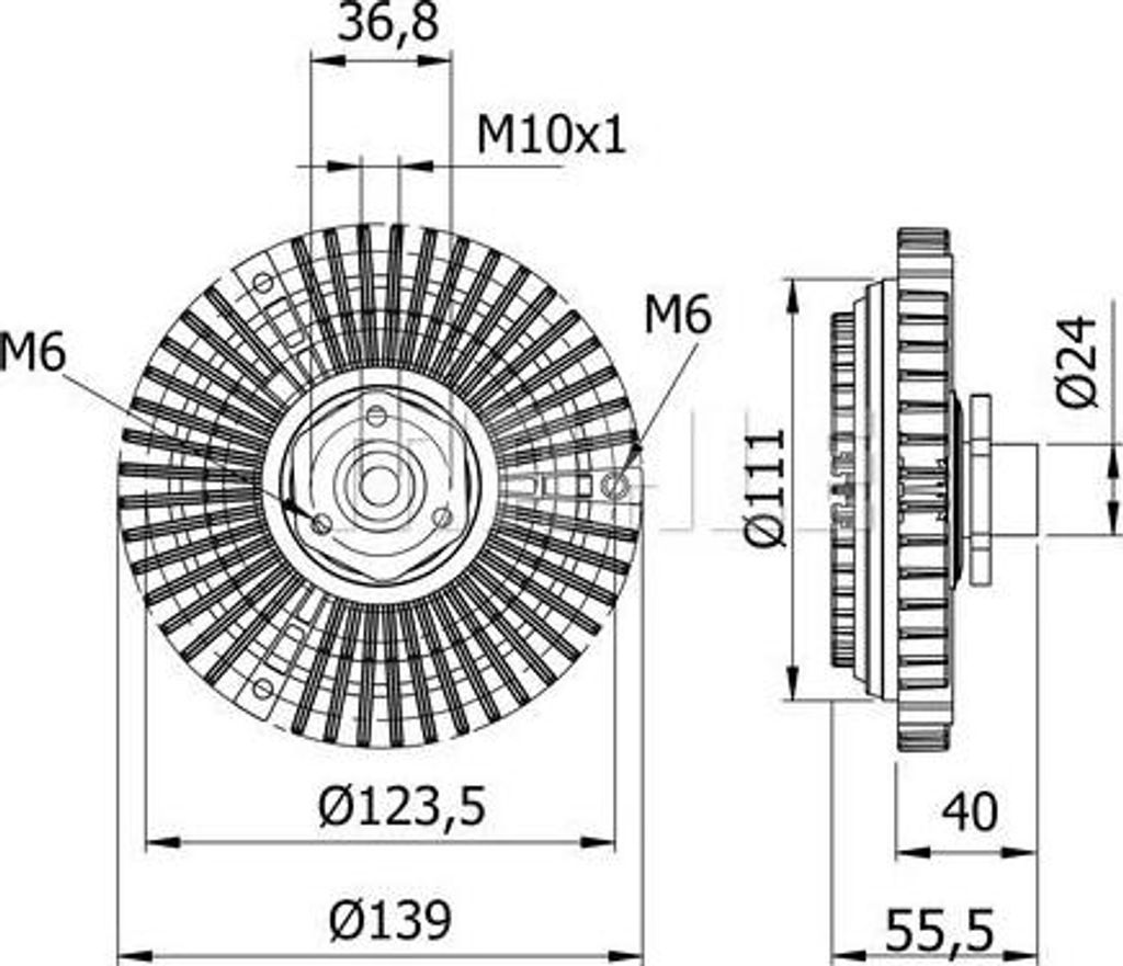 MAHLE CFC 46 000S Lüfterkupplung Thermisch für VW PASSAT Variant (3B6) Wasserkühler Kühlsystem