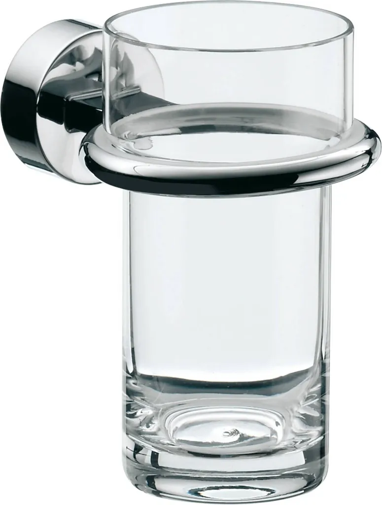 Organisateur mural salle de bain porte-verre Emco Roundo 2 en cristal