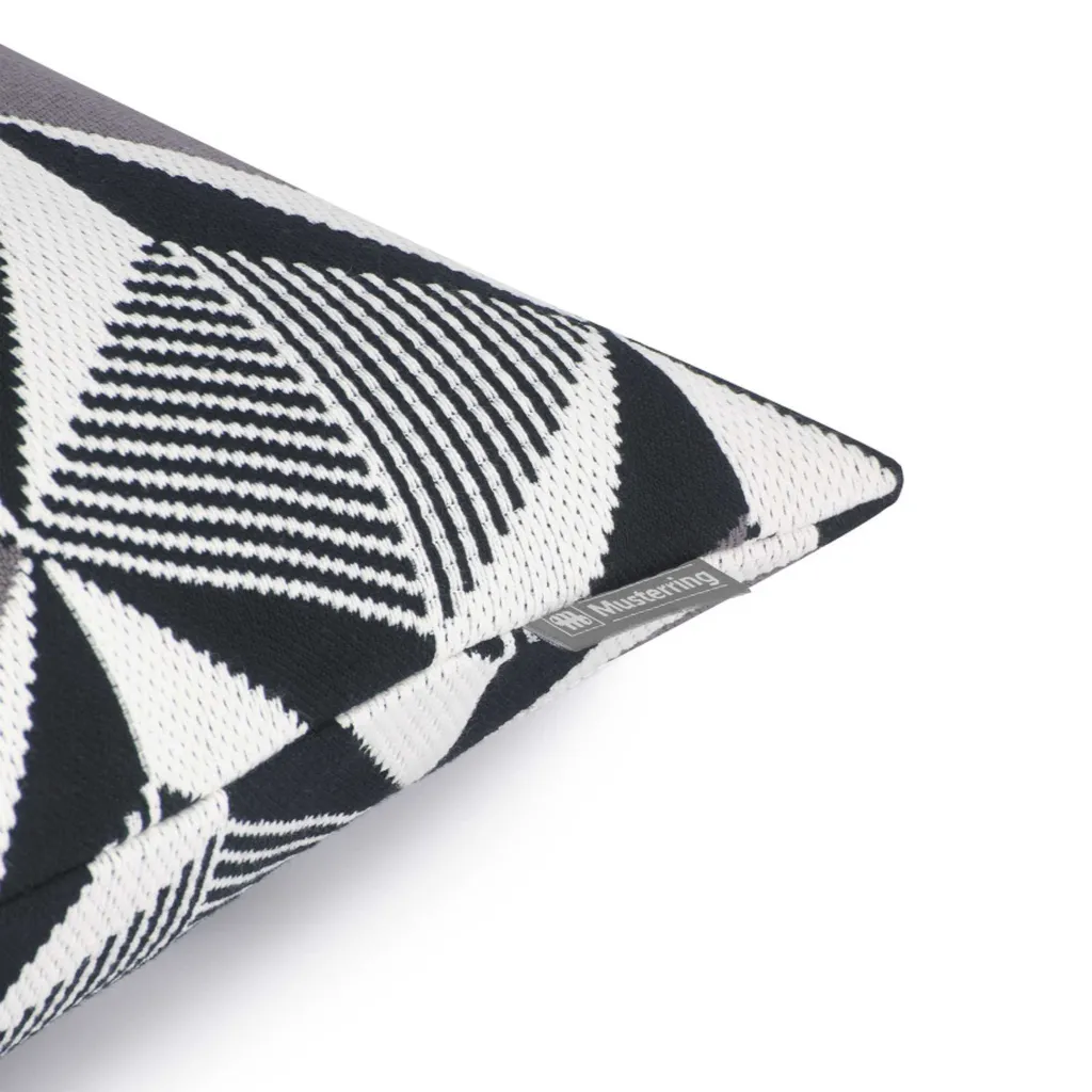 Housse de coussin décoratif Gris 45x45 cm MUSTERRING PRISM géométrique - 3