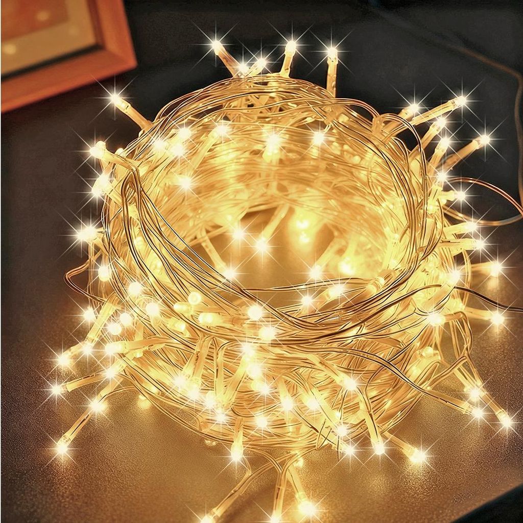 Luci Di Natale A LED 20m 200 Luci Con Batteria Ricaricabile USB, Telecomando E Timer – Per Interno Ed Esterno