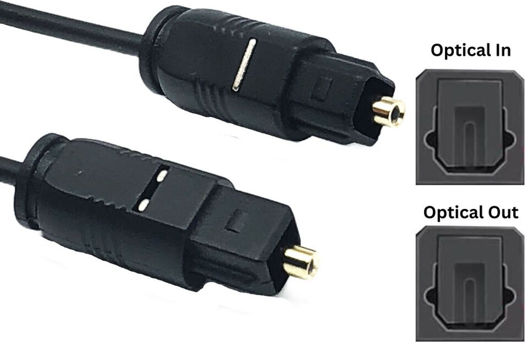 Digital Toslink Optical Audio Kabel kompatibel für Samsung GU55CU7179 LED SMART TV UHD 4K 55 Zoll