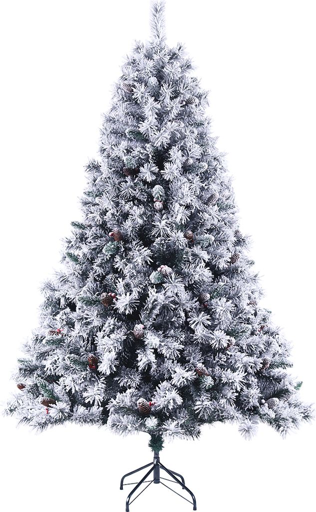 SVITA Weihnachtsbaum künstlich Schnee Tannenzapfen Beeren Produktbild 