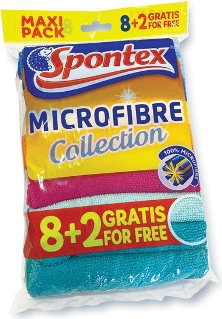Spontex, Ścierka z mikrofibry, 8 + 2 sztuki (PRODUKT Z Zdjęcie produktu 
