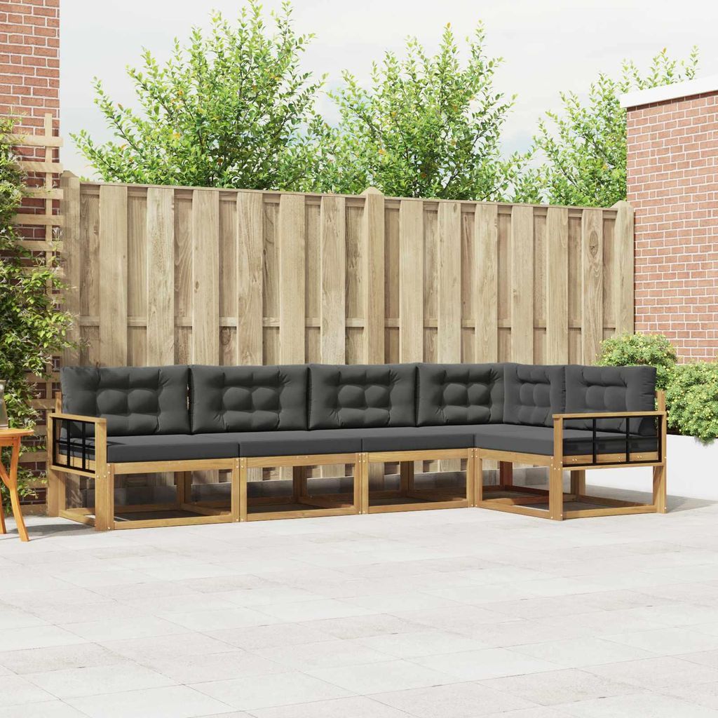 Möbel Outdoor-Sofagarnitur 4 pcs Weiß und Anthrazit PolyesterGartensofas - Gartensofas c2610