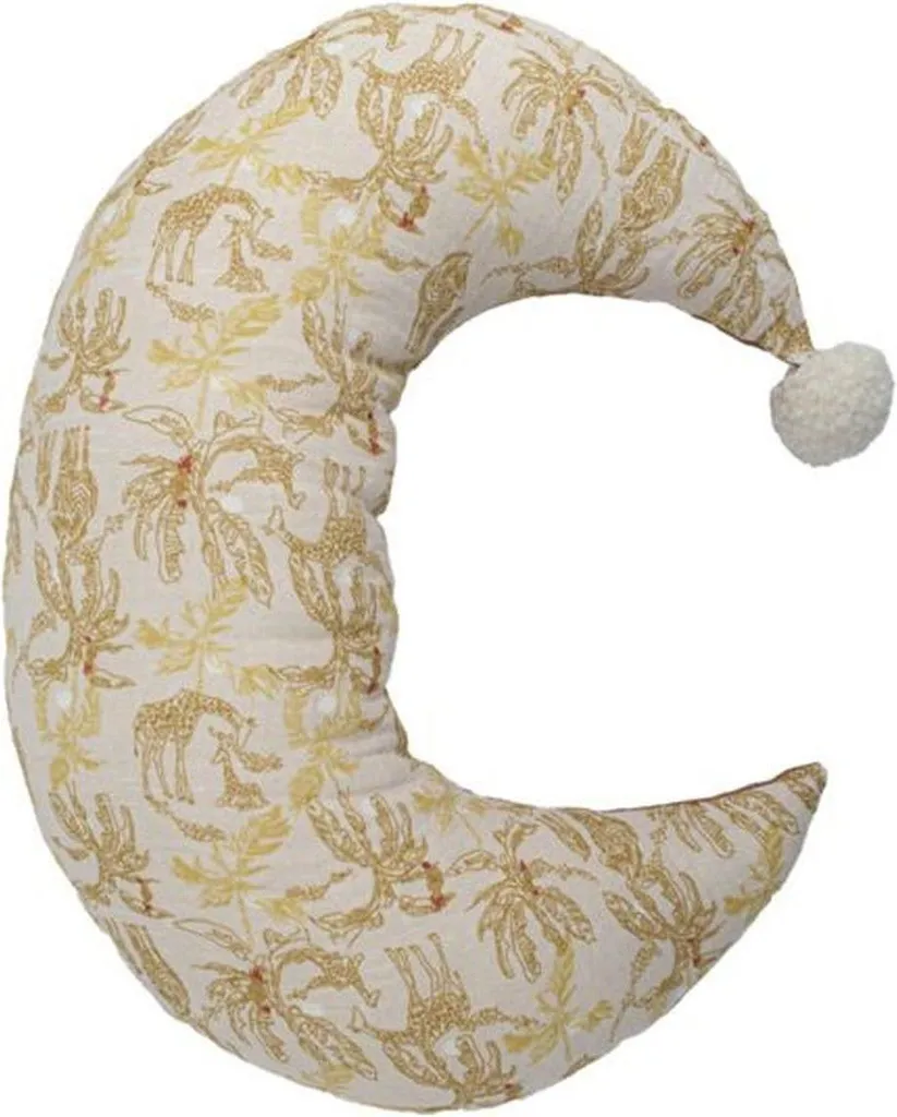 Cuscino per bambini a forma di mezzaluna 30 x 40 cm - Beige