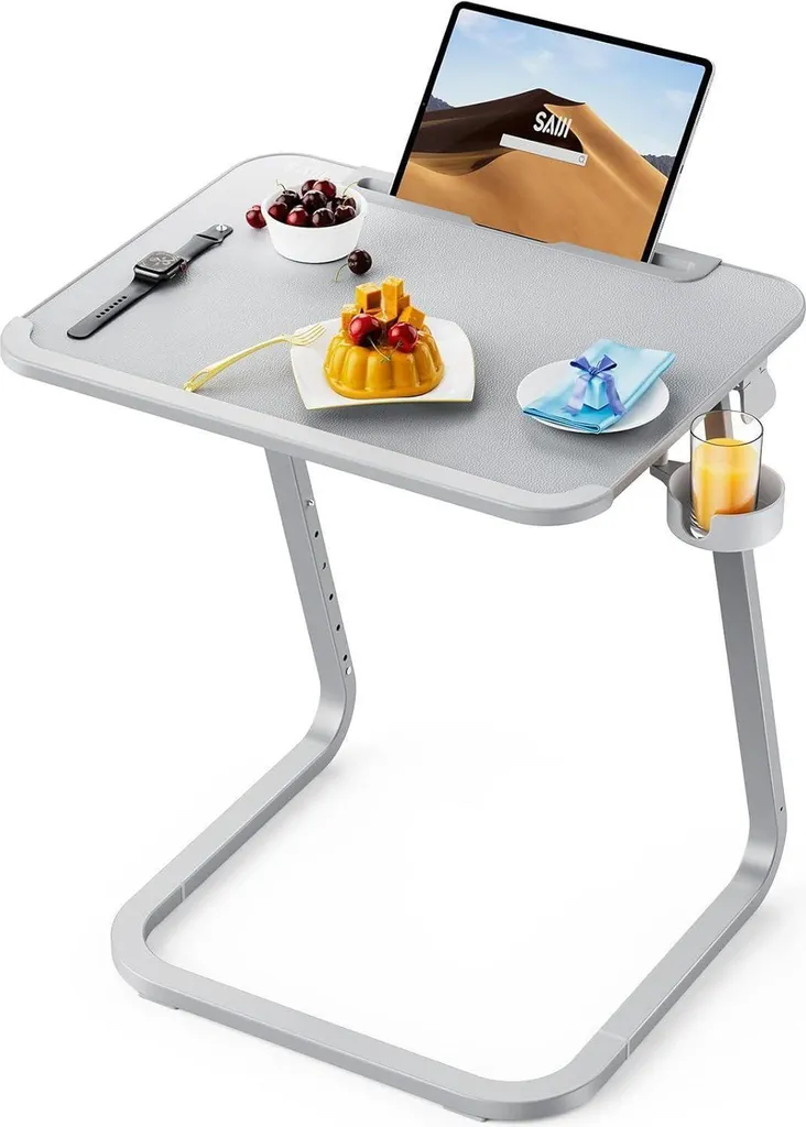 Support PC portable ajustable 55x39cm bureau ergonomique stable