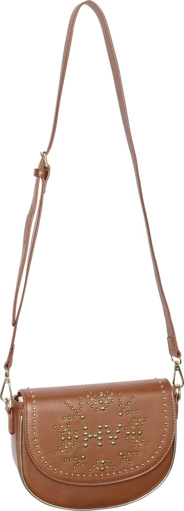 HV POLO Handtasche Mini Argentina cognac mit goldenen Perlen, Größe:onesize