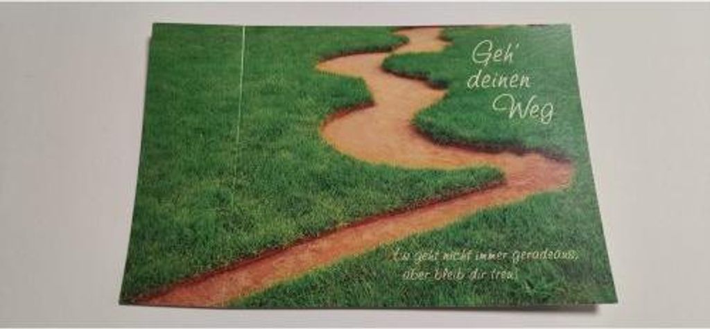 Allgemeine Wünsche - Postkarten – Format: 11,5 cm x 17,5 cm - Nice Moments – Geh deinen Weg – Fußweg