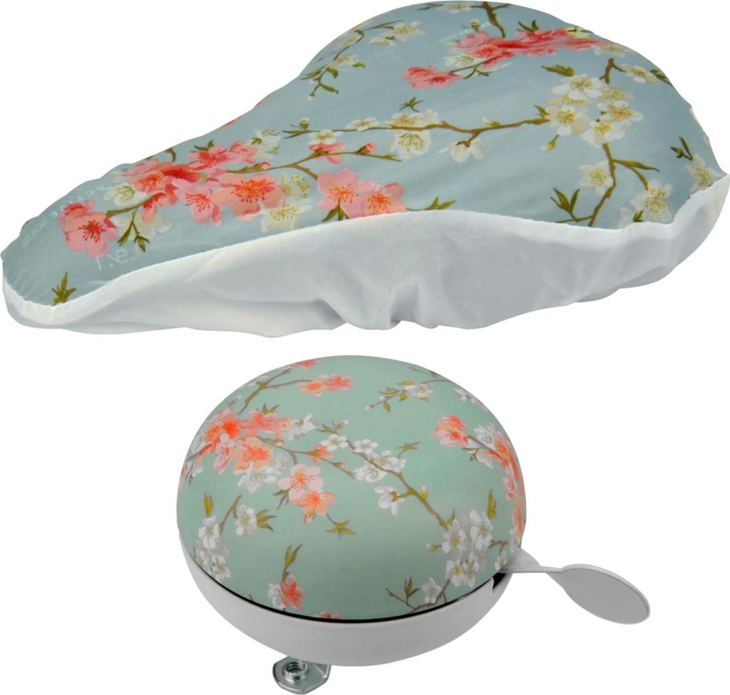 Set cloche et tapis de selle fleuri Image du produit 