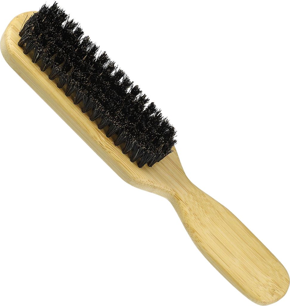 Haarbürste, Borstenhaarbürste, Bartbürste für Männer, Nylon-Haarbürste, Friseurbürste, geeignet für dickes Haar und Bart, 21 x 3,5 x 3,4 cm