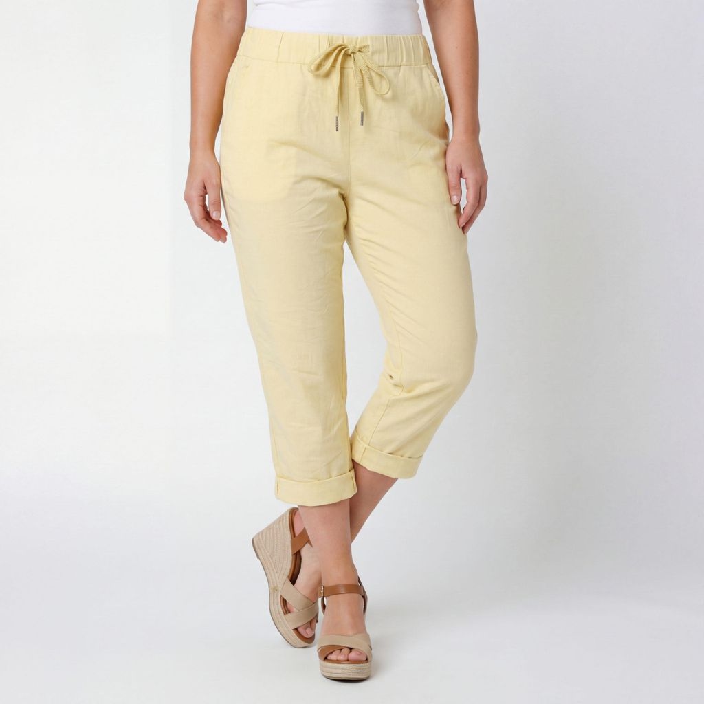 Caprihose Kurze Sommerhose mit Stretch 36 bis 48 Schlupfhose für Damen