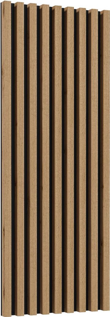 Wandpaneel CELINE Lamellenwand Akustikpaneel Ausführung (kurz) wotan eiche / schwarz matt