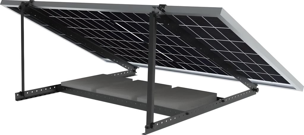 Solarhalterung Triangel Schwarz Universal für Balkon, Produktbild 