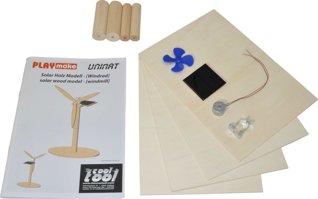 COOL TOOL PLAYMAKE/ UNIMAT Solarbausatz, 4 Motive