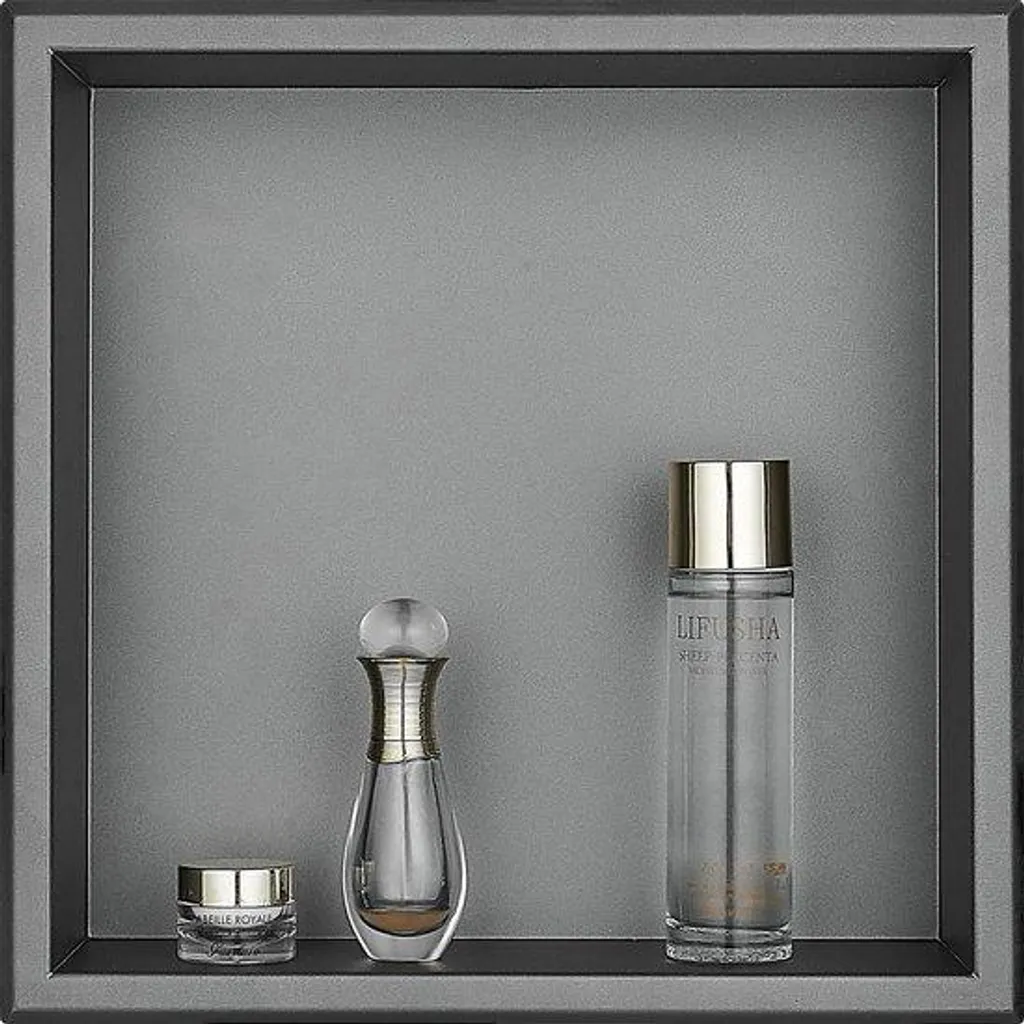 Cabine de douche en acier inoxydable gris 30x30 cm à fixation murale