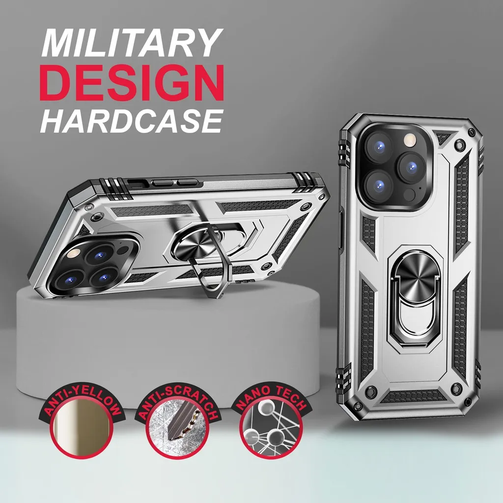 DASFOND Cover Compatibile con iPhone 15 Pro, Militare Rigida Armor Custodia con