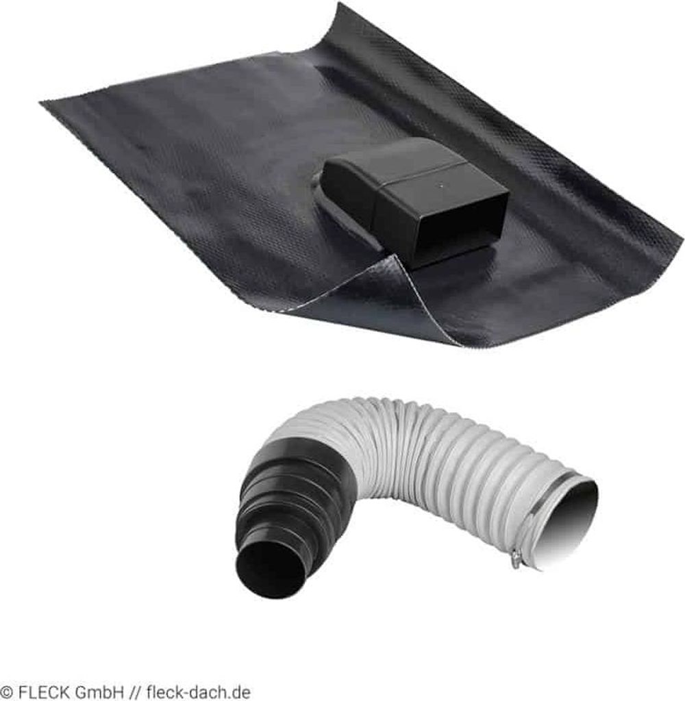 Solaranlagenlüfter ''Saniflex'' in schwarz DN100 Produktbild 