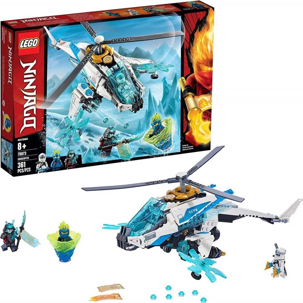 Shuricopter LEGO 70673 avec rotors rotatifs et lanceurs de tenons