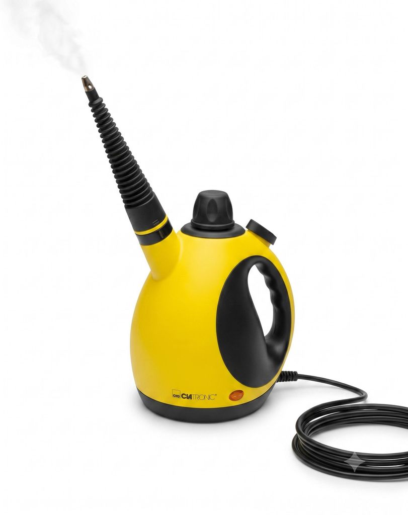 Clatronic DR 3653, Przenośna myjka parowa, 0,25 l, Czarny, Zdjęcie produktu 