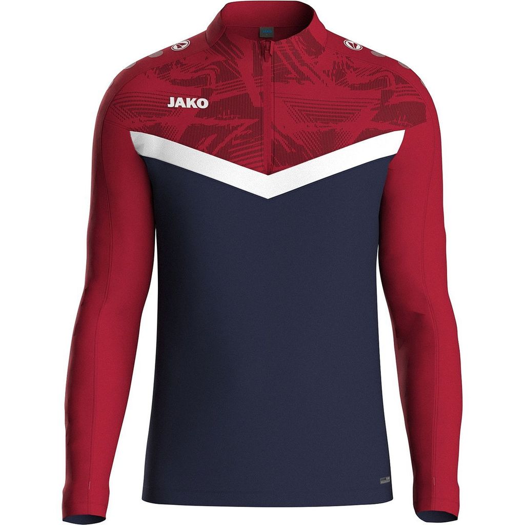 Jako Iconic Ziptop Herren - Marine / Chili Rot