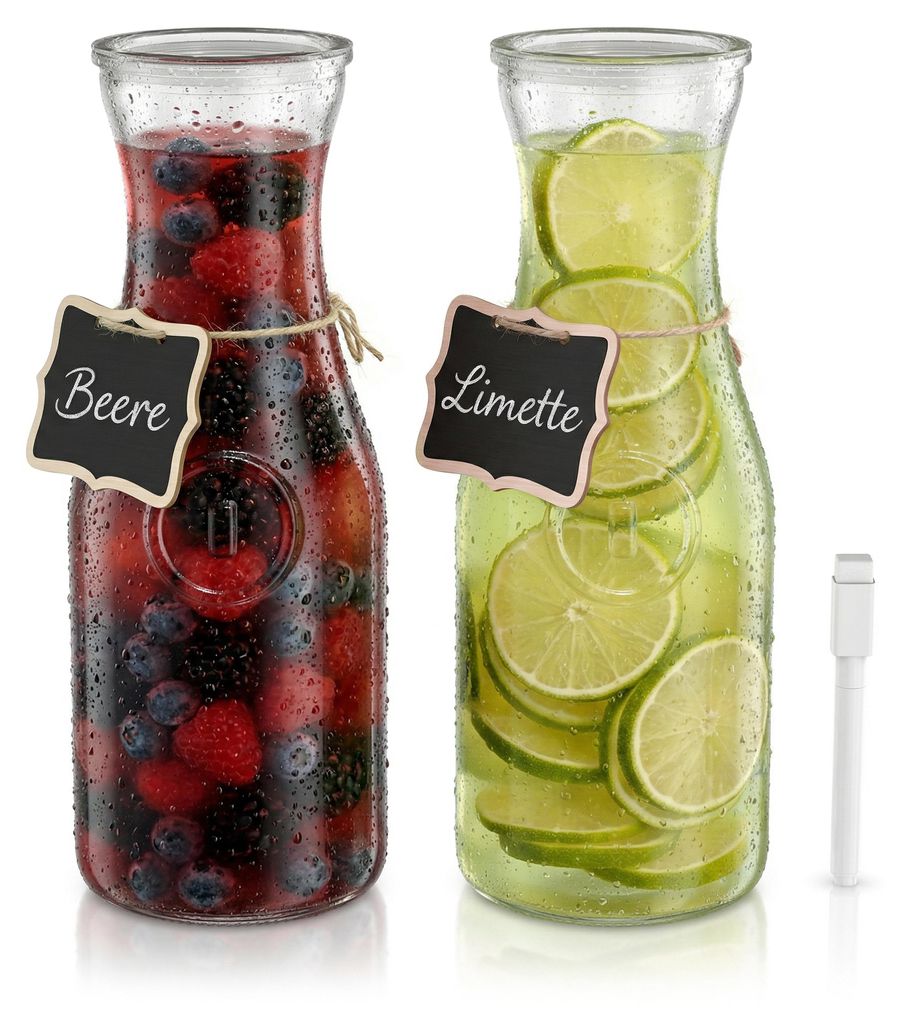 Carafe en verre Arendo avec couvercle et poignée, carafe en Image du produit 
